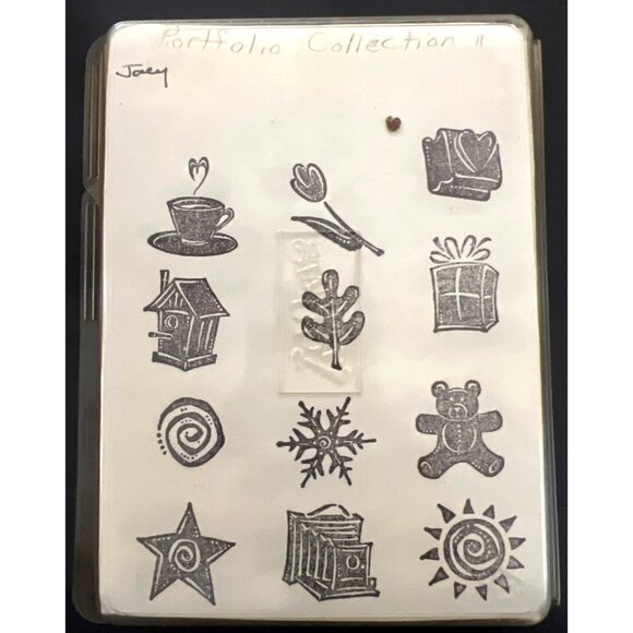 2000 Vintage Stampin Up! Portfolio Collection II Stamp Set of 12 - Picture 2 of 8